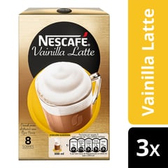 NESTLE - Café Nescafé® Vainilla Latte 8x18,5g X3 Cajas