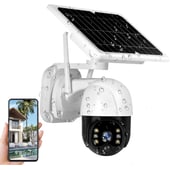 PUREPOWER - Cámara de seguridad solar con visión nocturna y sensor de movimiento