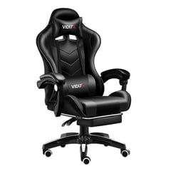 VIDITA - Silla Gamer Profesional GX2000 con Reposapiés-Negro