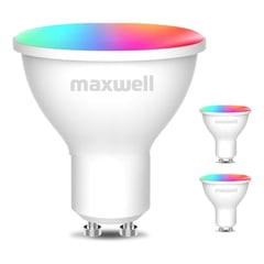 MAXWELL - Ampolletas Inteligentes Set X3 Gu10 Wifi Tuya Rgb 5w