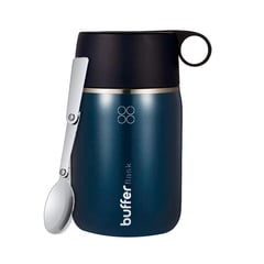 BUFFER FLASK - Termo Comida Liquido One2go Multiproposito 700ml+Cuchara - Azul marino