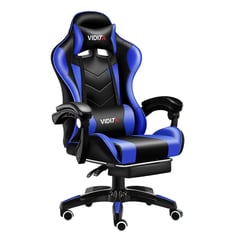 VIDITA - Silla Gamer Profesional GX2000 con Reposapiés-Azul