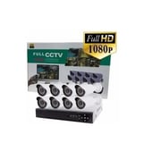 GENERICO - Kit Cctv Con 8 Cámaras De Seguridad Mas Dvr 1080p Full Hd