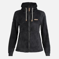 LIPPI - Chaqueta Mujer Bear Shaggy-Pro Hoody Jacket Negro