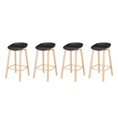 GLOBAL LATIN GROUP - Pack 4 Silla Piso Bar Alto - Negro