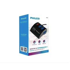 PHILCO - Alargador Extension 3 Posiciones Y 3 Usb 2043n