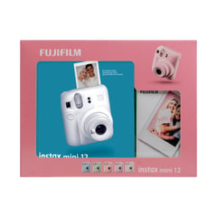 FUJIFILM - Kit Cámara Instantánea Instax Mini 12 – Clay White + 10 Películas