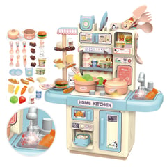 ANIKIDS - Cocina De Juguete Kitchen 32pcs Juego De Niñas Niños Celeste