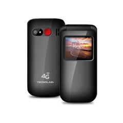 TECNOLAB - Celular Senior Shell Sos 4G 1.77 Pulgadas Negro