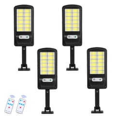 LAMPARASHOME - Foco Solar Foco Led Focos Solares Potentes Exterior Pack 4