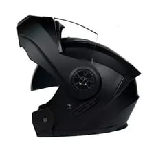 GENERICO - Casco para moto FGN 862 negro brillante abatible talla L