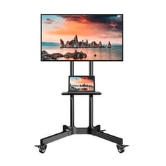 GENERICO - Rack Soporte Con Ruedas Stand De Tv Móvil 32 A 70 Color Negro